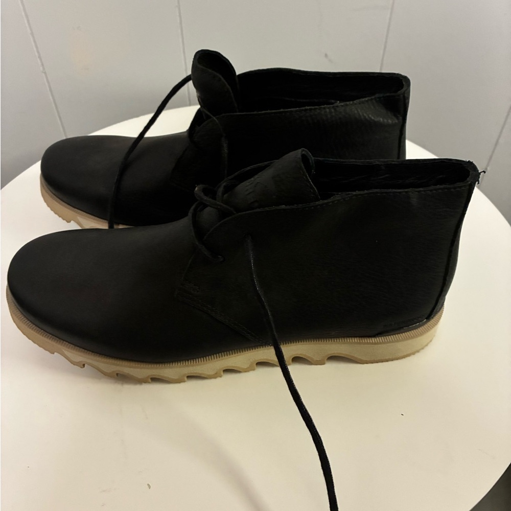 Sorel Black Leather Ankle Boots - Picture 6 of 10